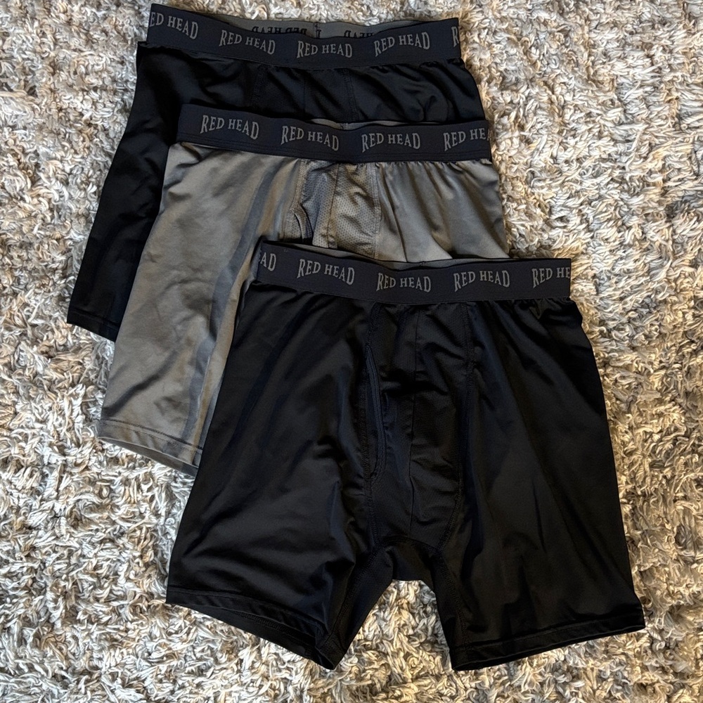 RedHead Men's Boxer Briefs - Black and Gray Set